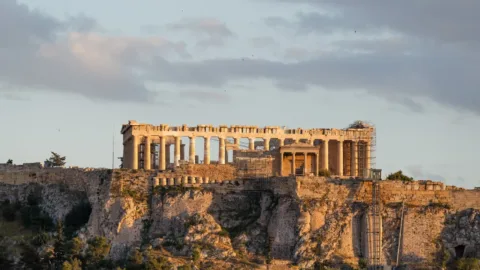 Parthenon op de Akropolis in Athene