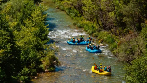 Raften op de Lousios rivier in Dimitsana