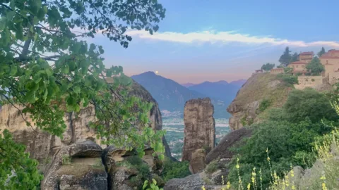 Zonsopgang in Meteora
