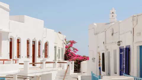 Foto van witte huizen op Sifnos