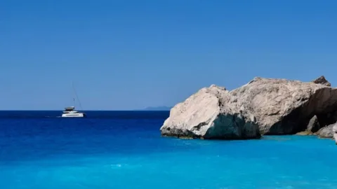 Witte rotsen op Lefkada