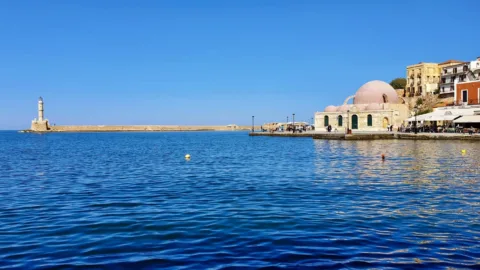 Uitzicht op de baai van Chania