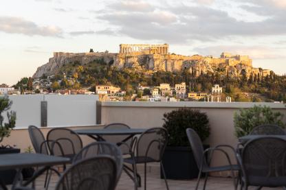 Hotel met uitzicht op de Akropolis